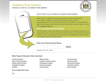 Tablet Screenshot of delawarephonenumbers.org